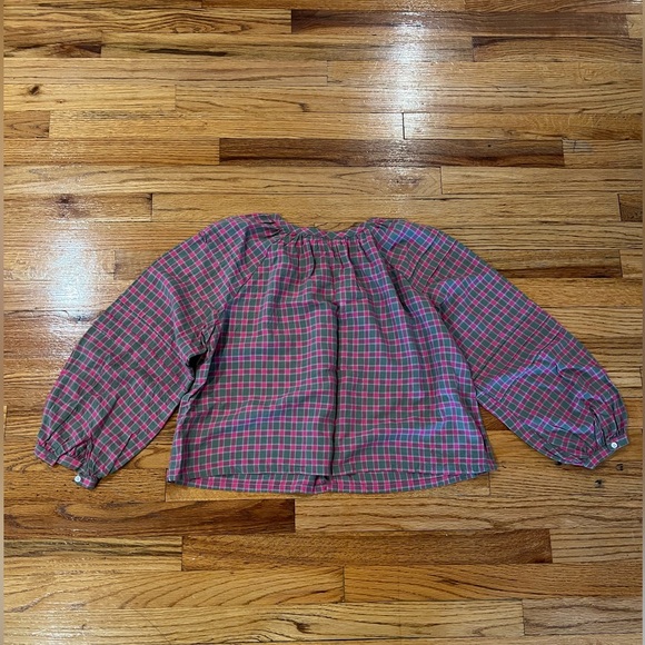 Caron Callahan Petunia plaid Lena top. - Picture 4 of 5